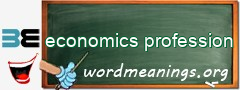 WordMeaning blackboard for economics profession